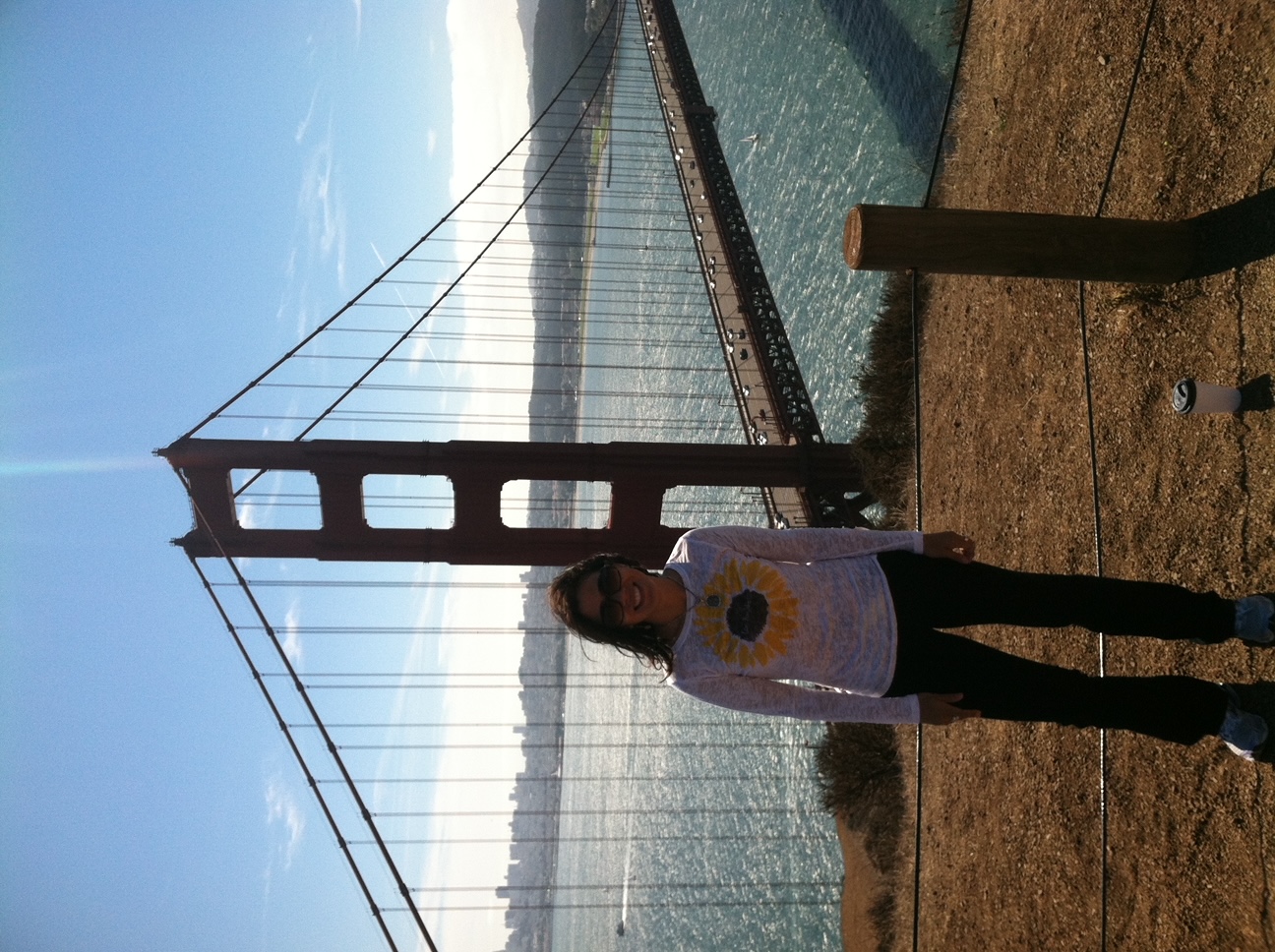 Carmen at the Golden Gate Bridge